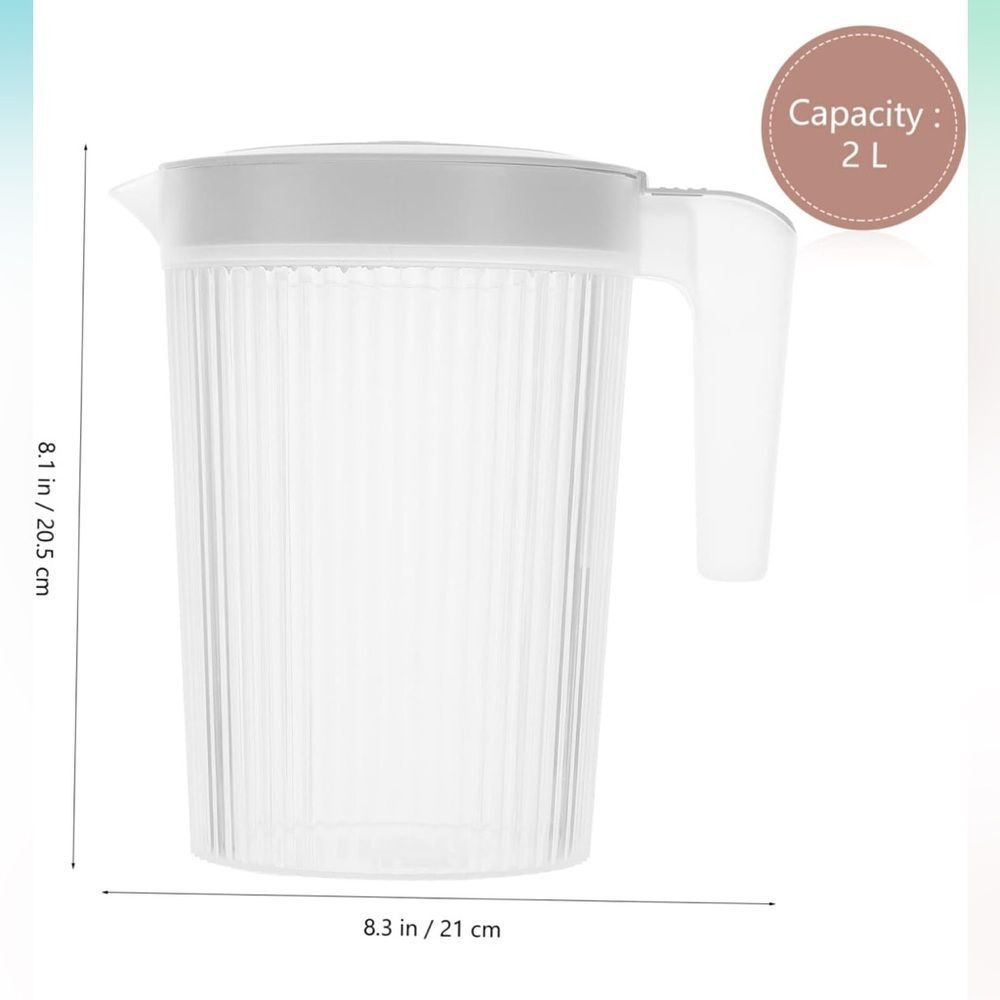 NEW Large Capacity White Plastic Pitcher BPA Free